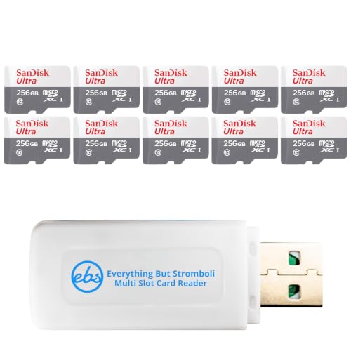SanDisk UHS-I Ultra Class 10 Lot de 10 cartes mémoire microSD pour