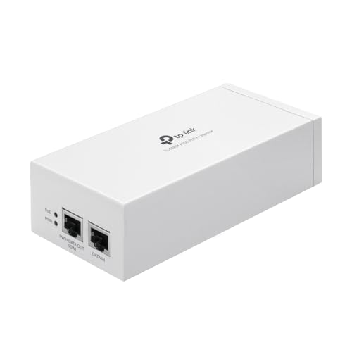 TP-Link Injecteur PoE TL-PI90X 802.3 bt at af 10G | Adaptateur non PoE vers PoE | Alimentation jusqu'à 90 W (PoE ) | Plug Play | Montage sur bureau mural | Distance jusqu'à 100 m | Certifié UL
