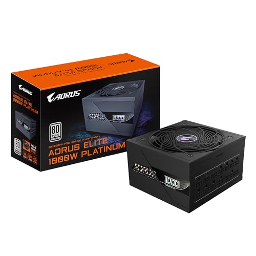 GIGABYTE GP-AE1000PM PG5 - PCIe5.1 Ready - ATX3.1-1000W 80 Plus Platinum Certified - Alimentation entièrement modulaire