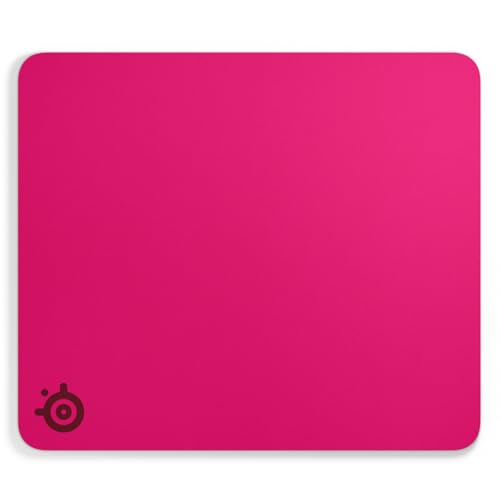 SteelSeries QcK Tapis de souris de jeu lourd — Base en caoutchouc de silicone antidérapant, suivi de pointe, optimisé pour les jeux FPS, MOBA, RTS, MMO — Grande taille 450 mm x 400 mm x 6 mm — Magenta