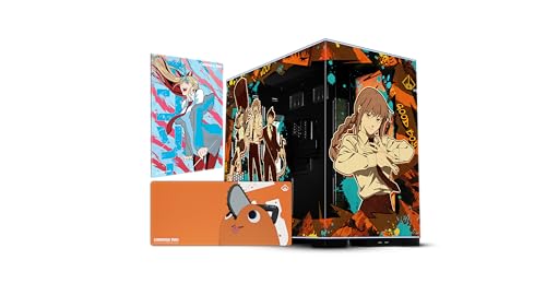Starforge - Ensemble boîtier d'ordinateur Chainsaw Man - Tour PC Lian Li O11 Dynamic EVO RGB E-ATX ATX mATX - avec illustration imprimée UV