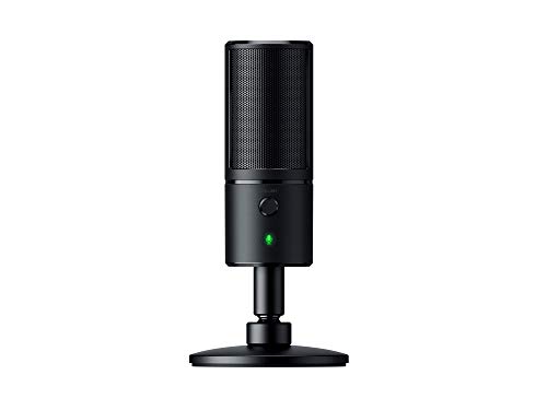 Razer Seiren Emote Streaming Microphone 8-bit Emoticon LED Display, Stream Reactive Emoticons, Hypercardioid Condenser Mic, Built-in Shock Mount, Height Angle Adjustable Stand, Classic Black