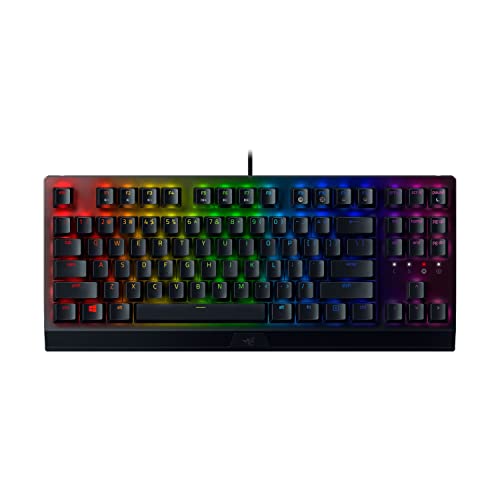 Razer BlackWidow V3 Tenkeyless TKL Clavier de jeu mécanique commutateurs mécaniques verts – Tactile et cliqué – Éclairage RVB chroma – Facteur de forme compact – Macros programmables