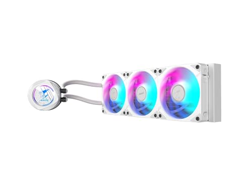 AORUS WATERFORCE II 360 ICE Refroidisseur de processeur liquide 360 mm avec 3 ventilateurs ARGB à faible bruit de 120 mm, compatible avec Intel LGA1700 et AMD AM5 (GP-AORUS WATERFORCE II 360 ICE)