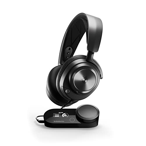 SteelSeries Arctis Nova Pro Casque de Jeu Multi-systèmes - Pilotes Hi-FI Haut de Gamme - Audio Haute résolution - Audio Spatial à 360° - GameDAC Gen 2 - ESS Sabre Quad-DAC - Micro ClearCast Gen 2 -