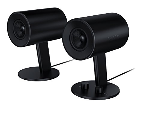 Razer Nommo Chroma – Enceintes d'ordinateur, à l'arrière des basses ports pour gamme complète de jeu et son Immersion noir