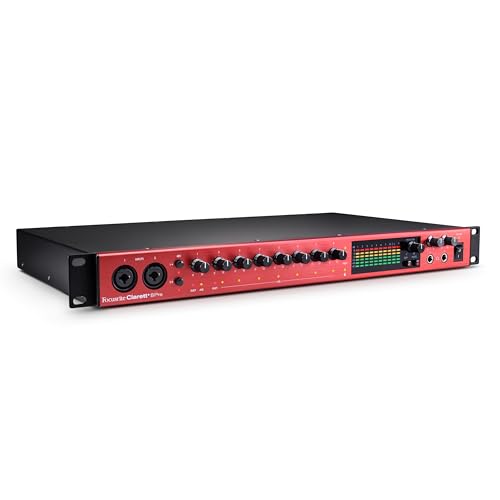 Interface audio professionnelle de 18 entrées 20 sorties Focusrite Clarett 8Pre pour les ingénieurs chevronnés — huit préamplis micros hautes performances capturent le son avec précision et netteté