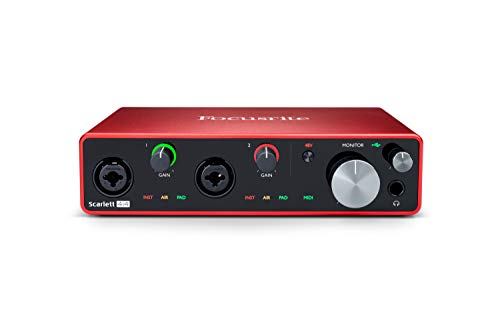 Interface audio USB Focusrite Scarlett 4i4 3rd Gen pour l'enregistrement, la composition et le streaming — des enregistrements haute fidélité, de qualité studio, avec un son transparent.