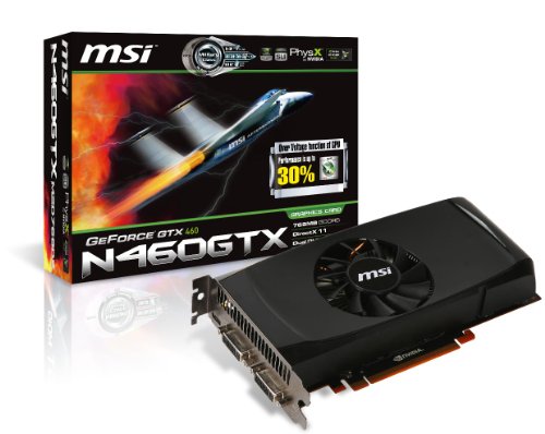 MSI N460GTX-M2D768D5 Carte Graphique GeForce GTX 460 GDDR5 - Cartes Graphiques (GeForce GTX 460, GDDR5, 192 bit, 3600 MHz, 2560 x 1600 Pixels, PCI Express 2.0)