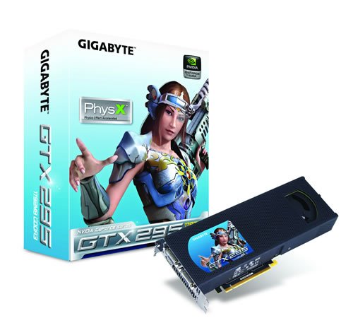 Gigabyte GF GTX 295 1.8GB DDR3 896BIT GeForce GTX 295 1.75Go GDDR3 - Cartes Graphiques (GeForce GTX 295, 1,75 Go, GDDR3, 896 bit, 2560 x 1600 Pixels, PCI Express 2.0)