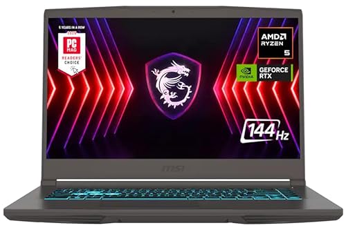 msi Ordinateur portable de jeu fin A15 de 15,6 , 32 Go DDR5, 1 To SSD, écran Full HD, NVIDIA GeForce RTX 4050, AMD Ryzen 5 7535HS, Wi-Fi 6, clavier rétroéclairé, webcam, Bluetooth, Windows 11 Pro