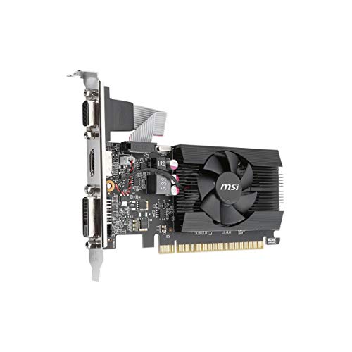 MSI GeForce GT 710 2GD3 LP GeForce GT 710 2Go GDDR3 - Cartes graphiques (GeForce GT 710, 2 Go, GDDR3, 64 bit, 4096 x 2160 pixels, PCI Express 2.0)