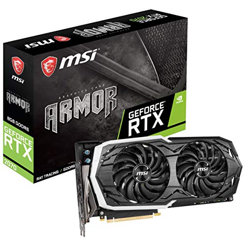MSI Gaming GeForce RTX 2070 8 Go GDRR6 256 Bits HDMI DP USB Ray Tracing Architecture HDCP Carte Graphique (RTX 2070 Armor 8G)