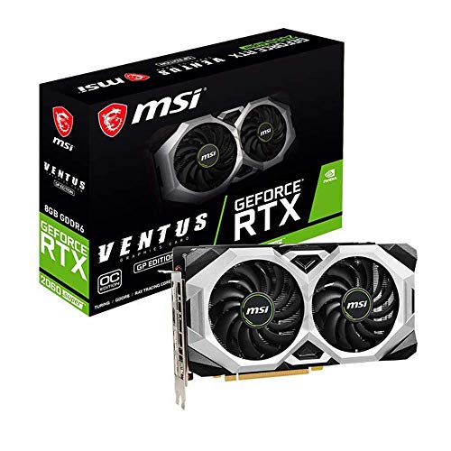 MSI Gaming GeForce RTX 2060 Super Carte Graphique GDRR6 256 Bits HDMI DP G-Sync Turing Architecture Overclocked (RTX 2060 Super Ventus GP OC) (RTX 2060 Super Ventus GP OC)