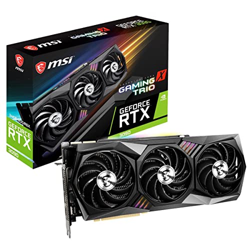 MSI Gaming GeForce RTX 3090 Carte Graphique 24 Go GDRR6X 384 Bits HDMI DP Nvlink Tri-Frozr 2 ampères Architecture OC (RTX 3090 Gaming X Trio 24G)