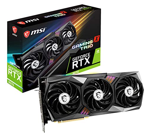 MSI Gaming GeForce RTX 3070 8 Go GDRR6 256-Bit HDMI DP Tri-Frozr 2 TORX Fan 4.0 Ampère Architecture RGB OC Carte Graphique (RTX 3070 Gaming X Trio)