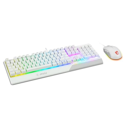 MSI Vigor GK30 Combo Clavier de jeu RVB GK30 6 zones et souris de jeu GM11, hydrofuge et résistant aux éclaboussures, 5000 DPI