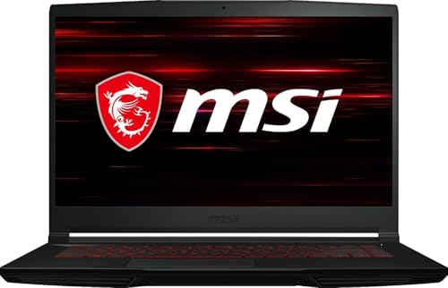 MSI GF63 Ordinateur portable de jeu fin, 15,6 pouces FHD 144 Hz, Intel i5-11400H, RTX 3050, 16 Go de RAM, 512 Go NVMe SSD, Windows 11, aluminium noir