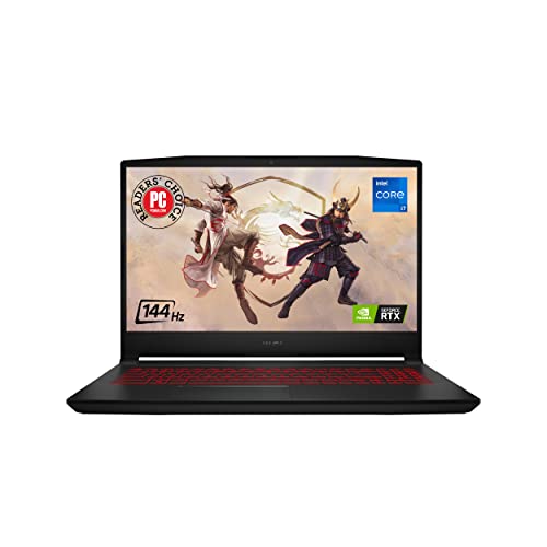 MSI Katana GF66 Ordinateur portable de jeu 15,6 144 Hz 3 ms FHD Intel Core i7-11800H RTX 3060 16 Go 512 Go NVMe SSD Win11 (11UE-617)
