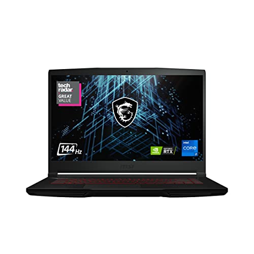 MSI GF63 Ordinateur portable de jeu 15,6 pouces 144 Hz Intel Core i7-11800H RTX 3050 TI 16 Go 512 Go NVMe SSD Win11 (11UD-260)