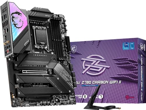 MSI MPG Z790 Carbone WiFi II Carte mère de Jeu (Prend en Charge Les processeurs Intel 12e 13e 14e génération, LGA 1700, DDR5, PCIe 5.0, M.2, LAN 2,5 Gbit s, USB 3.2 Gen2, Wi-FI 7, ATX)