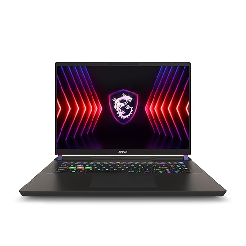 MSI Vector 17 HX Ordinateur portable de jeu QHD 17 240 Hz Intel Core i9-14900HX, NVIDIA Geforce RTX 4080, 32 Go DDR5, 1 To NVMe SSD, Thunderbolt 4, Cooler Boost 5, Win 11 Pro Noir A14VHG-649US