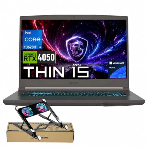 msi Thin 15 RTX 4050 Intel Core i7-13620H (Beats i9-12900H) Ordinateur portable de jeu