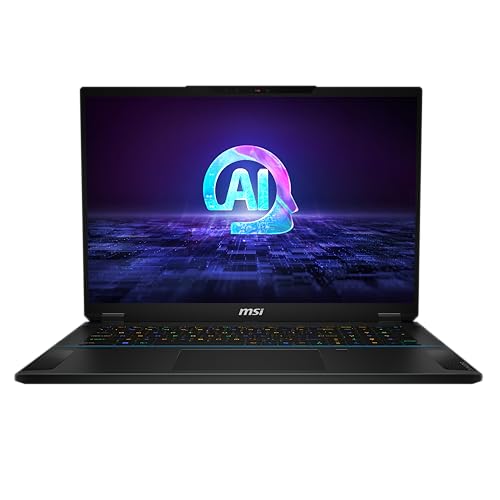 MSI Ordinateur Portable de Jeu Stealth 18 AI Studio 18 Pouces 240 Hz QHD Intel Ultra 9-185H, NVIDIA Geforce RTX 4080, 32 Go DDR5, 1 to NVMe SSD, Cooler Boost 5, Win 11 Noir A1VHG-019US