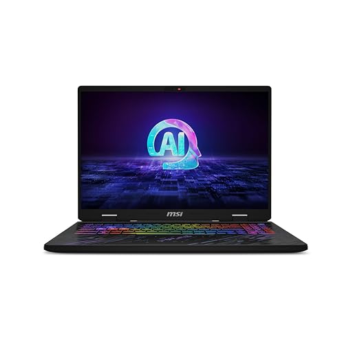 MSI Pulse 16 AI Ordinateur portable de jeu QHD 16 240 Hz Intel Core Ultra 9-185H, NVIDIA Geforce RTX 4070, 64 Go DDR5, 1 To NVMe SSD, Type C, Win 11 Pro Noir C1VGKG-065US