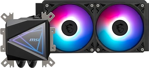 MSI MAG CORELIQUID I240 - Refroidisseur liquide AIO ARGB CPU - Radiateur 400 mm - Compatible LGA 1700 - Triple ventilateurs ARGB PWM de 120 mm, noir