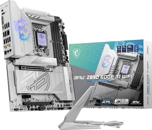 MSI MPG Z890 Edge TI Carte mère de Jeu WiFi Compatible avec processeurs Intel Core Ultra Series 2, LGA 1851, DDR5, PCIe 5.0, M.2, SATA, LAN 5 Gbps, USB Type-C, Wi-FI 7, Bluetooth 5.4