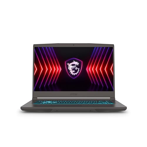 MSI Ordinateur portable de jeu fin A15 15,6 144 Hz FHD Ryzen 5-7535HS, NVIDIA Geforce RTX 3050, 16 Go DDR5, 512 Go NVMe SSD, WiFi 6E, Bluetooth 5.3, Win 11 noir B7UC-473US