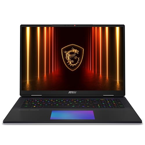 MSI Titan 18 HX AI Ordinateur portable de jeu MiniLED UHD 18 120 Hz Intel Ultra 9-285HX, NVIDIA Geforce RTX 5080, 64 Go DDR5, 4 To NVMe SSD, Thunderbolt 5, Wi-Fi 7, Win 11 Pro Noir A2XWIG-616US