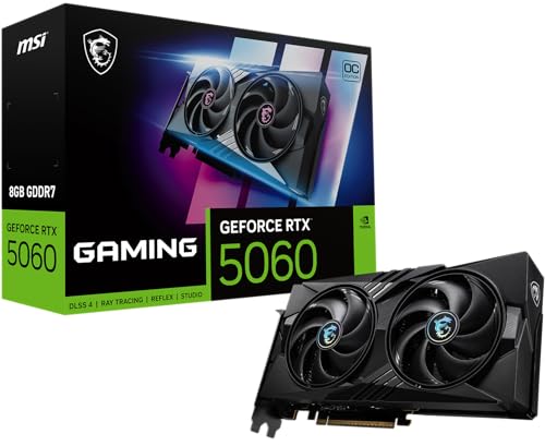 MSI Gaming RTX 5060 8G Gaming OC Carte Graphique (8 Go GDDR7, TBA-bit, Performances extrêmes TBA MHz, DisplayPort x3 2.1a, HDMI 2.1b, Nvidia Blackwell Architecture)