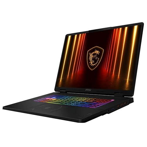 msi Crosshair 18 HX AI Ordinateur portable de jeu avec écran 18 2560 x 1600 240 Hz, Intel Core Ultra 9 275HX (24 cœurs, 2,1-5,4 GHz), NVIDIA RTX 5070 8 Go GDDR7, 32 Go de RAM, 1 To NVMe SSD, Windows