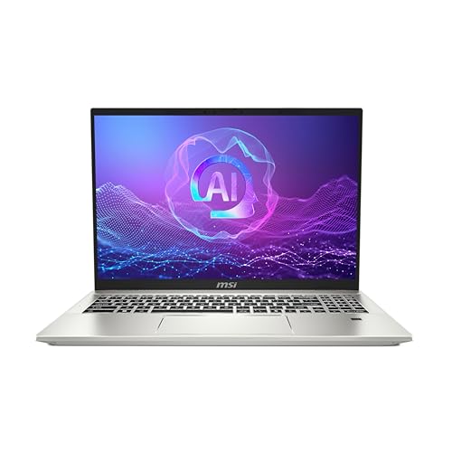 MSI Prestige A16 AI (2025) Ordinateur portable professionnel 16 UHD OLED AMD Ryzen AI 9-365, Radeon Graphics, 32 Go LPDDR5x, 1 To NVMe SSD, Type-C, WiFi 7, Win 11 Home Urban Silver A3HMG-207US