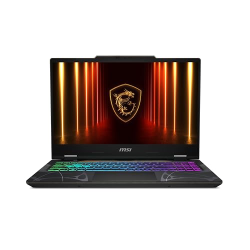 MSI Cyborg 15 Ordinateur portable de jeu 15,6 po FHD 144 Hz Intel Core 5-210H, NVIDIA Geforce RTX 5060, 16 Go DDR5, 512 Go NVMe SSD, Type C, Wi-Fi 6E, Win 11 Home noir translucide B2RWFKG-295US