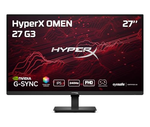 HP HyperX OMEN Moniteur Gaming 27 Pouces Full HD 240 Hz - OMEN 27 G3 Euro
