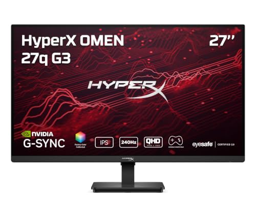 HyperX OMEN Moniteur Gaming 27 Pouces QHD 240 Hz - OMEN 27q G3 Euro