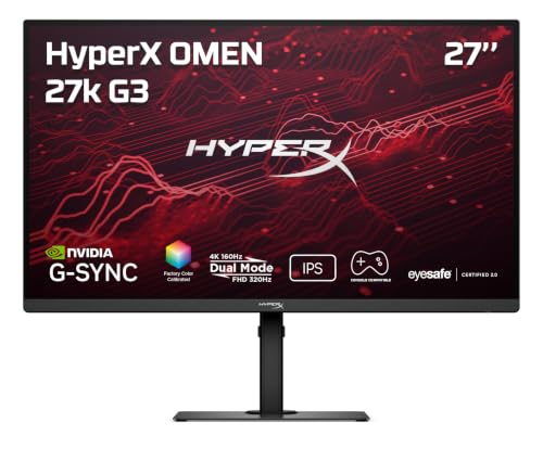 HyperX OMEN 27 inch UHD FHD 160Hz 320Hz Dual Mode Gaming Monitor - OMEN 27k G3 Euro