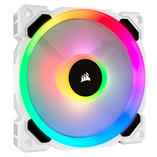 Corsair LL120, LL Series, 120mm Dual Light Loop RGB LED, PWM, à flux d'air élevé Ventilateur (Pack Individuel) - Blanc