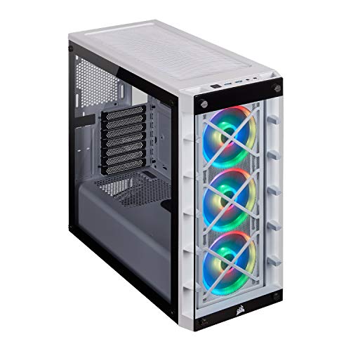 Corsair Midi Tower PC, Blanc, iCUE 465X RGB