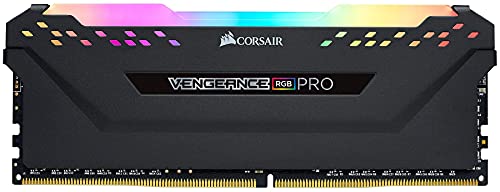 Corsair Vengeance RGB Pro DDR4 RAM 8Go (1x8Go) DDR4 Jusqu'à 3200MHz (PC4-25600) C16 optimisé pour AMD Ryzen – Noir (CMW8GX4M1Z3200C16)