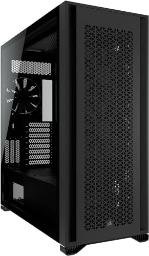 Corsair 7000D AIRFLOW Boîtier PC ATX Grande Tour (Panneau Avant Ã€ Flux Dâ€™air Ã‰levé, Trois Ventilateurs De 140 Mm Inclus Avec Répéteur PWM, Gestion Des Cbles Facilement, Vaste Espace Interne) Noir