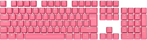 Corsair PBT DOUBLE-SHOT PRO Kit de mod pour keycap (cache-touches en PBT, compatibilité standard de la rangée inférieure, surface rugueuse, parois épaisses 1,5 mm avec caractère rétro-éclairé
