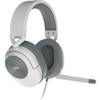 Corsair HS55 Surround Casque de Jeu Filaire Multiplateforme Léger - Son Surround Dolby 7.1 - Compatible iCUE - PC, Mac, PS5, PS4, Xbox, Nintendo Switch, Mobile - Blanc