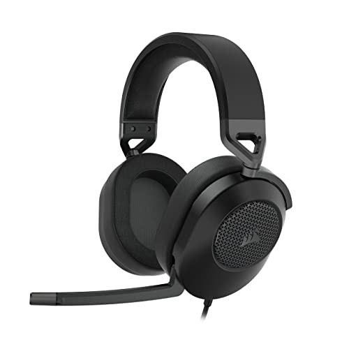 Corsair HS65 Surround Casque de Jeu Filaire Multiplateforme - Son Surround Dolby 7.1 - SonarWorks SoundID - Compatible iCUE - PC, Mac, PS5, PS4, Xbox, Nintendo Switch, Mobile - Carbon