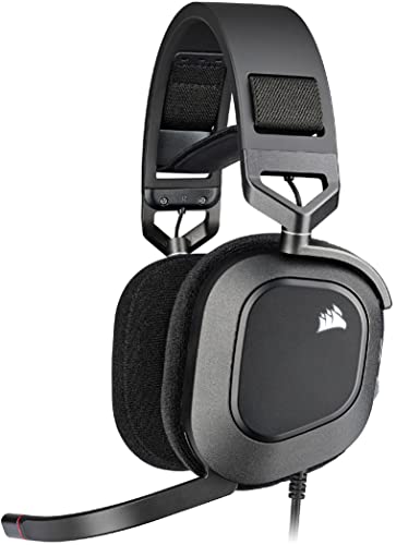 Corsair HS80 RGB USB Premium Casque de Jeu avec Son Surround Dolby Audio 7.1 (Microphone omnidirectionnel de qualité radiodiffusion, Coussinets en Mousse à mémoire de Forme, Son Haute fidélité,