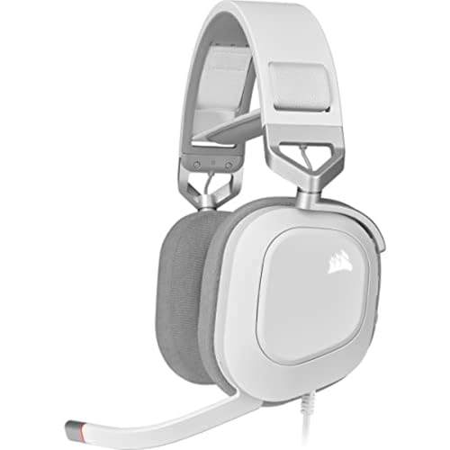 Corsair HS80 RGB USB Premium Casque de Jeu avec Son Surround Dolby Audio 7.1 (Microphone omnidirectionnel de qualité radiodiffusion, Coussinets en Mousse à mémoire de Forme, Son Haute fidélité,