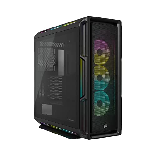 Corsair Boîtier Moyen-Tour connecté en Verre trempé iCUE 5000T RGB, Noir